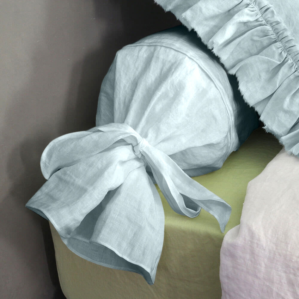 Orthopädische Nackenrollen 2er Set Mit Bezug Aus Baumwolle-Leinen