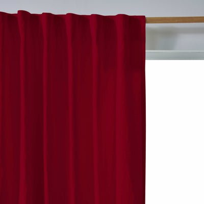 Rideau lin avec doublure cotton Bordeaux
