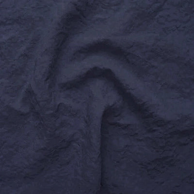 Swatch pour chemin de table en lin bordé "point de cheval" bleu nuit