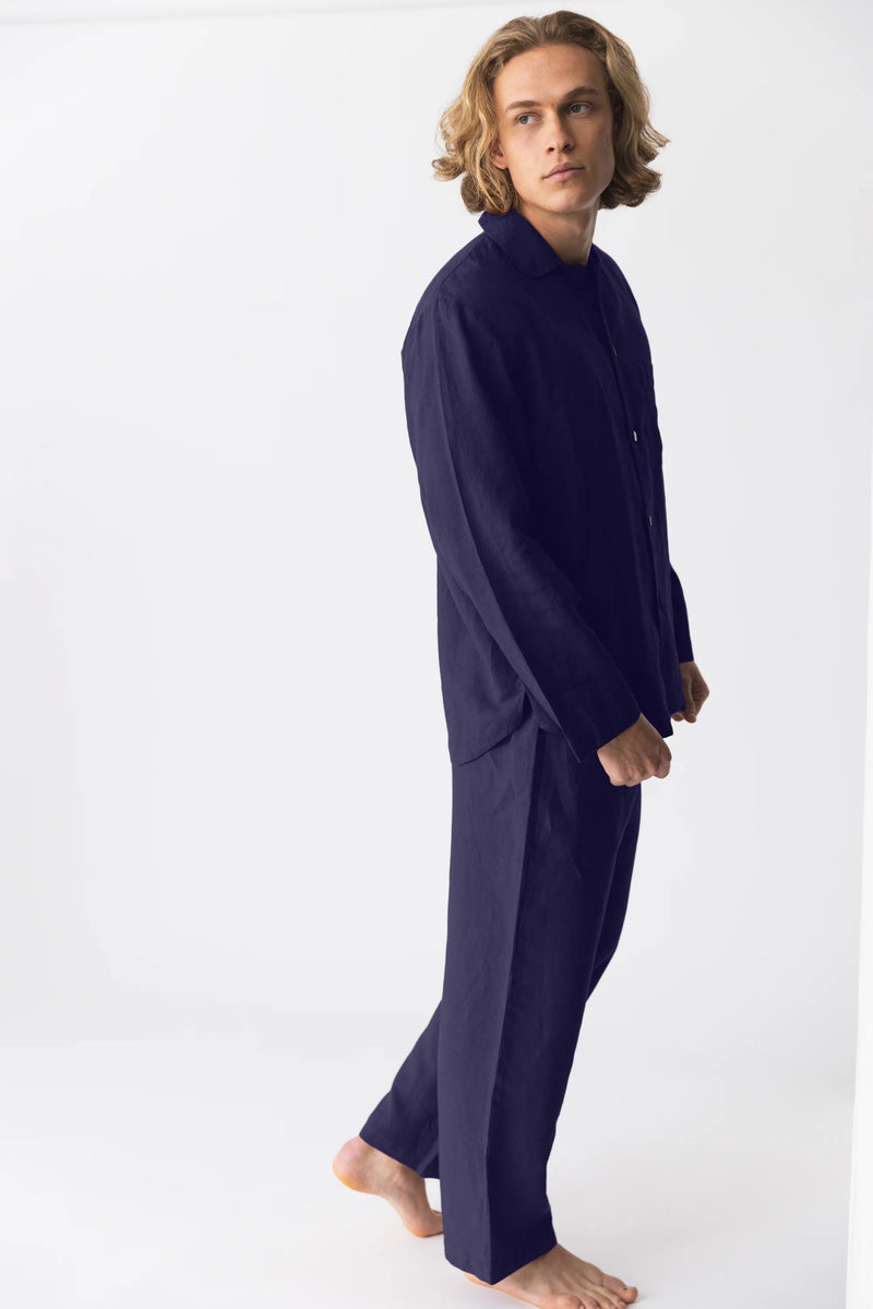 Ensemble de Pyjama en lin “Ronaldo” bleu nuit