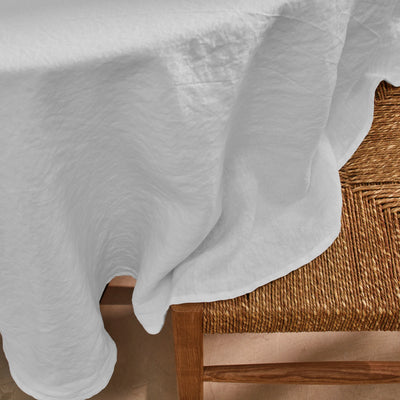 Nappe basique ronde en lin gris minéral