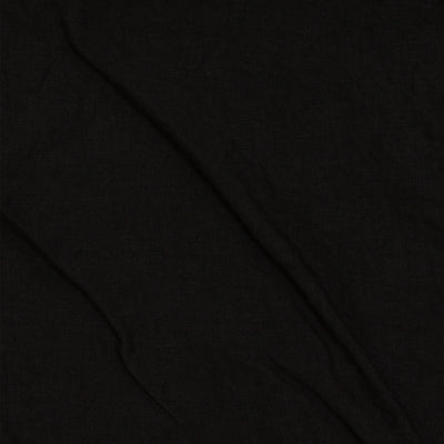 Taies d'oreiller en lin boutonnées Encre Noire #colour_encre-noire