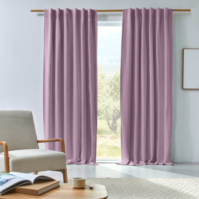 Rideau en lin occultant Lilas