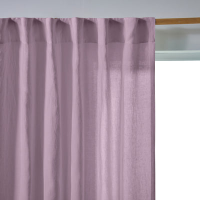 Rideau lin lavé non doublé Lilas