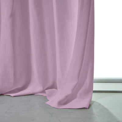 Rideau non doublé en lin sur mesure Lilas