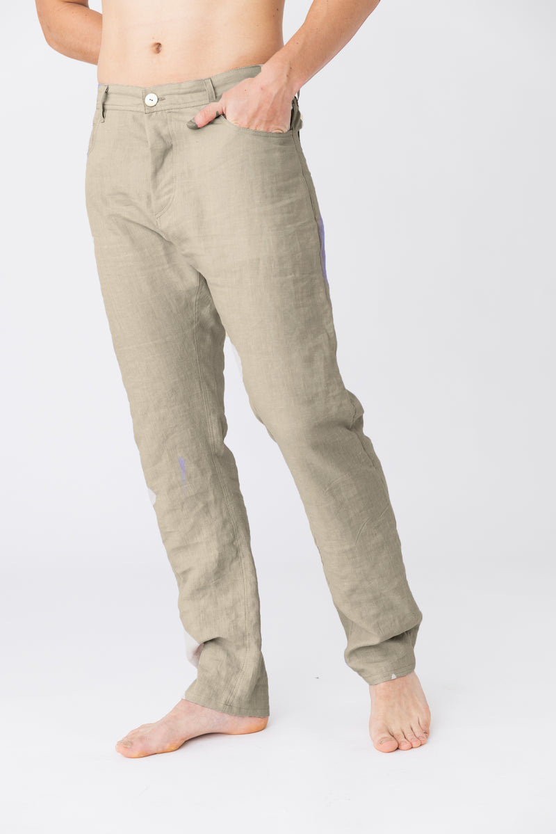 Pantalon en lin, style Jeans “Flavio” naturel 12 