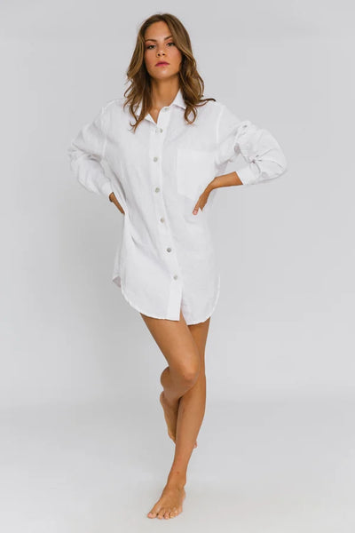 Chemise en lin femme de style masculin "Eva" Blanc 3 #colour_blanc-optique
