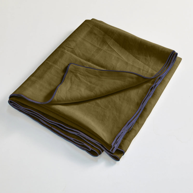 drap plat bord bourdon Olive Vertel plié