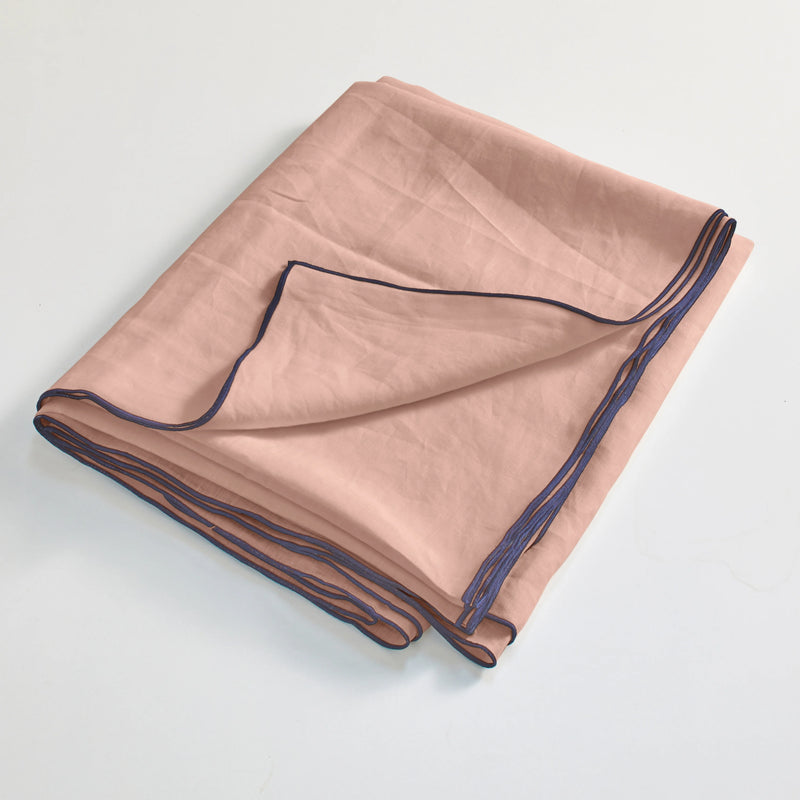 drap plat bord bourdon Vieux Rose plié