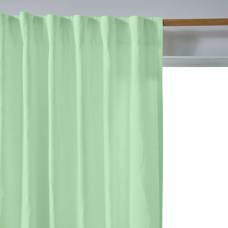 Rideau lin avec doublure cotton Vert Menthe