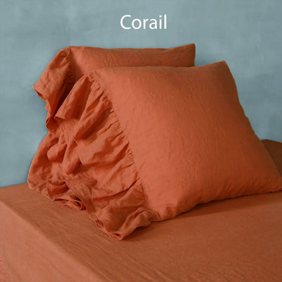 Taies d'oreiller romantiques Corail #colour_corail