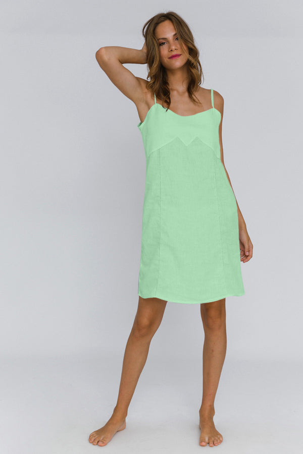 Chemise de nuit "Olivia" Vert Menthe 