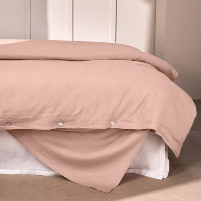 housse de couette en pure lin Vieux Rose