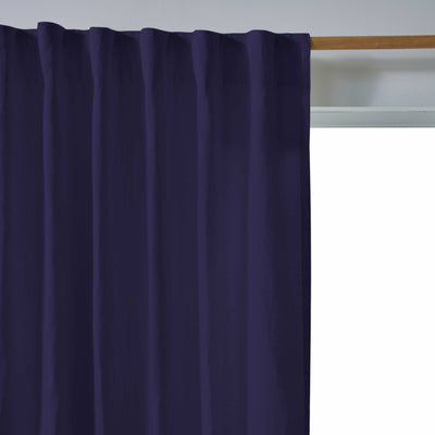 Rideau lin avec doublure cotton sur mesure bleu nuit