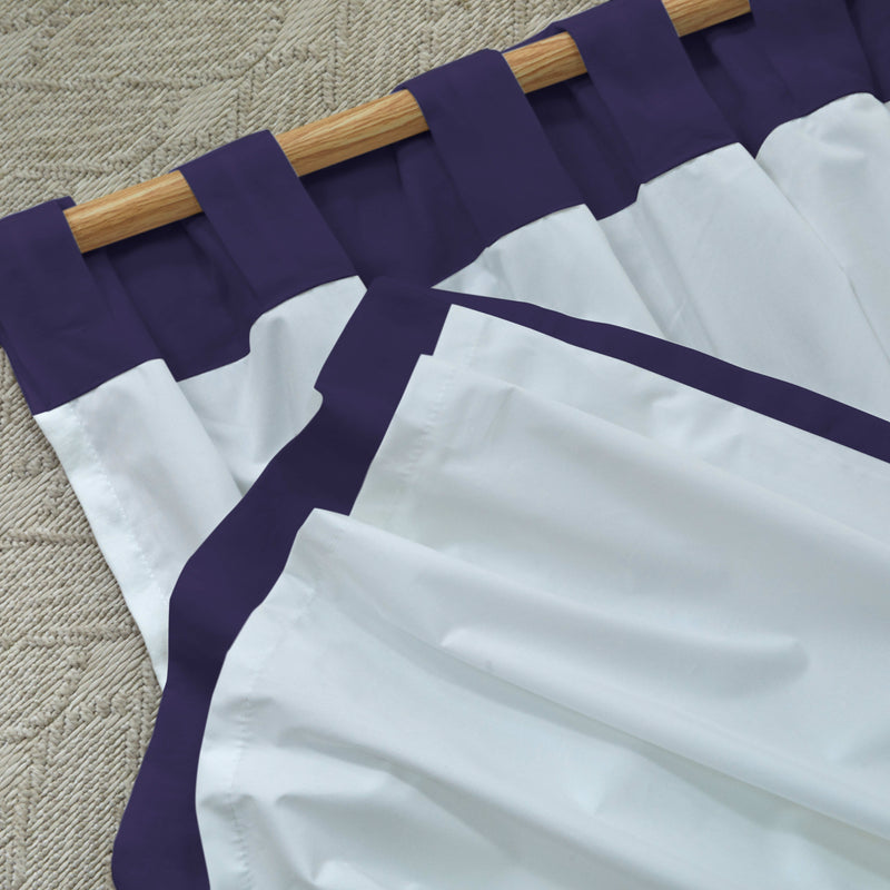 Rideau doublé en lin sur mesure bleu nuit à patttes cachées