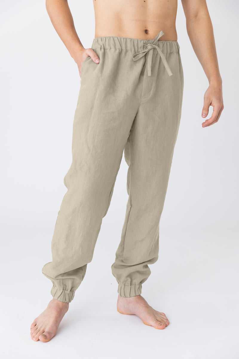 Pantalon en lin lavé “Gael” Naturel 