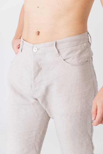 Pantalon en lin, Jeans “Flavio” Naturel